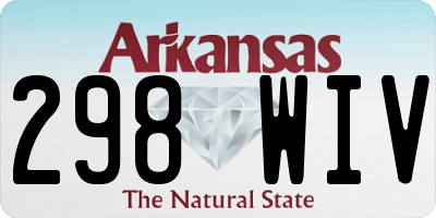 AR license plate 298WIV