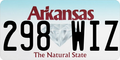 AR license plate 298WIZ