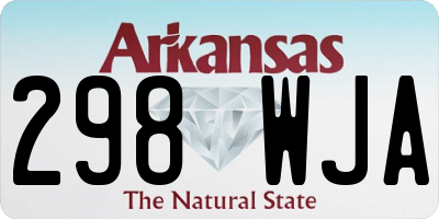 AR license plate 298WJA