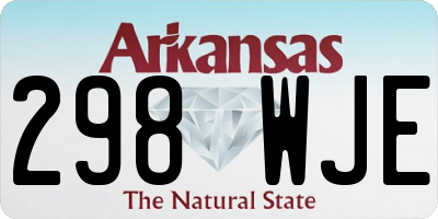 AR license plate 298WJE