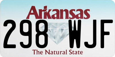 AR license plate 298WJF