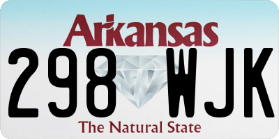 AR license plate 298WJK