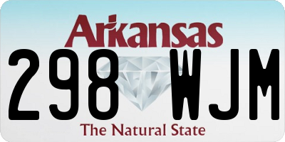 AR license plate 298WJM