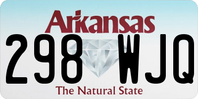 AR license plate 298WJQ