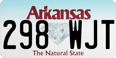 AR license plate 298WJT