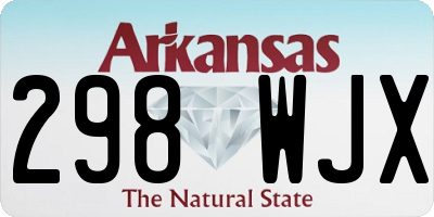 AR license plate 298WJX