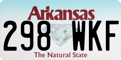 AR license plate 298WKF