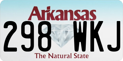 AR license plate 298WKJ