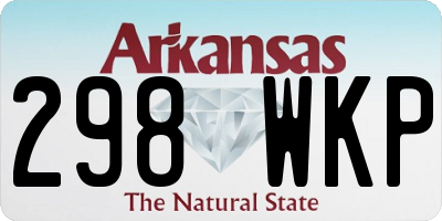 AR license plate 298WKP