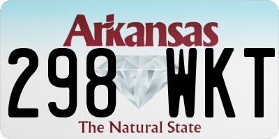 AR license plate 298WKT