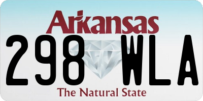AR license plate 298WLA