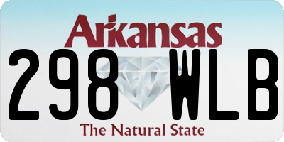 AR license plate 298WLB