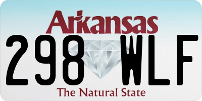 AR license plate 298WLF