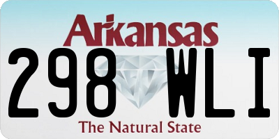 AR license plate 298WLI