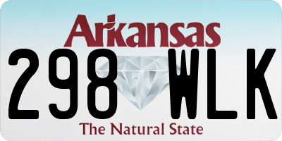 AR license plate 298WLK