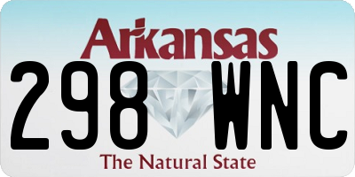 AR license plate 298WNC