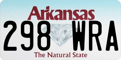AR license plate 298WRA