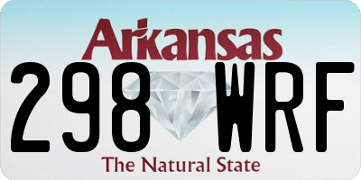 AR license plate 298WRF