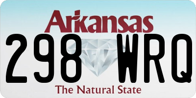 AR license plate 298WRQ