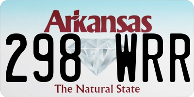 AR license plate 298WRR