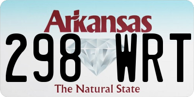 AR license plate 298WRT