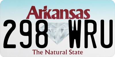 AR license plate 298WRU