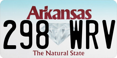 AR license plate 298WRV
