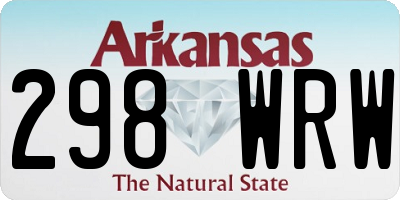 AR license plate 298WRW