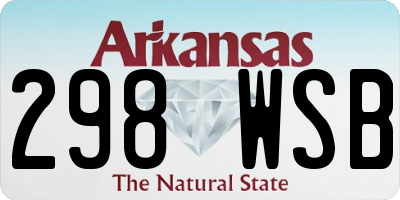 AR license plate 298WSB