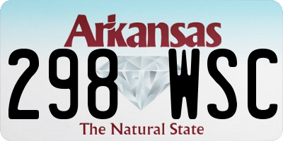AR license plate 298WSC