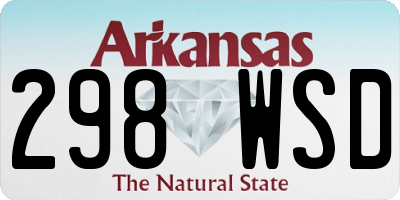 AR license plate 298WSD