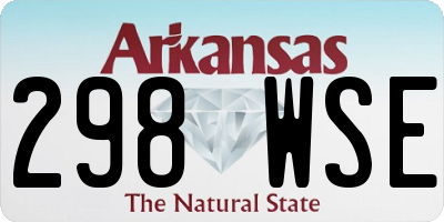 AR license plate 298WSE