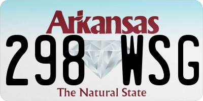 AR license plate 298WSG