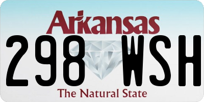 AR license plate 298WSH