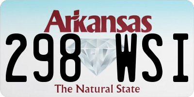 AR license plate 298WSI