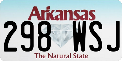 AR license plate 298WSJ