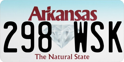 AR license plate 298WSK