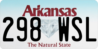 AR license plate 298WSL