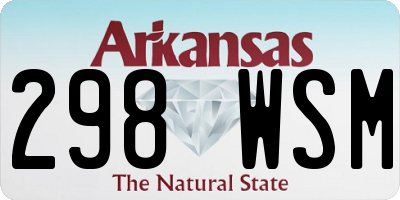 AR license plate 298WSM