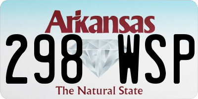 AR license plate 298WSP