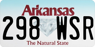 AR license plate 298WSR
