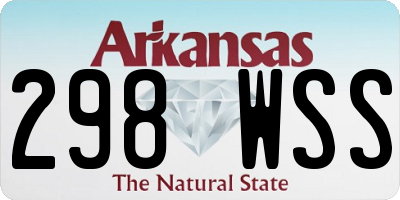 AR license plate 298WSS