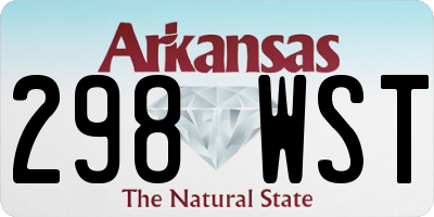 AR license plate 298WST