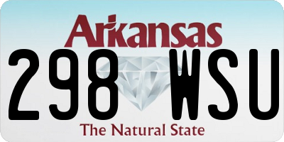 AR license plate 298WSU