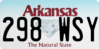 AR license plate 298WSY