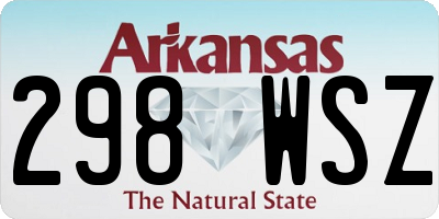 AR license plate 298WSZ