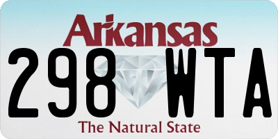 AR license plate 298WTA