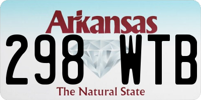 AR license plate 298WTB