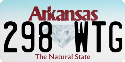 AR license plate 298WTG