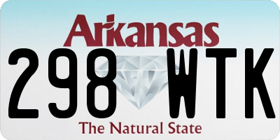 AR license plate 298WTK